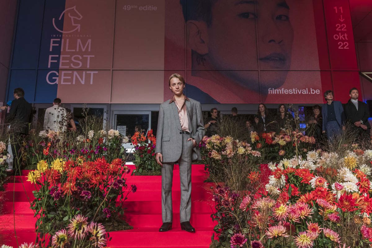 Eden Dambrine In CELINE HOMME To The Ghent International Film Festival