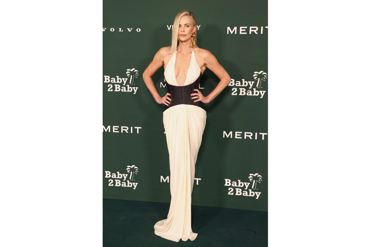 Charlize Theron In Schiaparelli At The 2024 Baby2Baby Gala