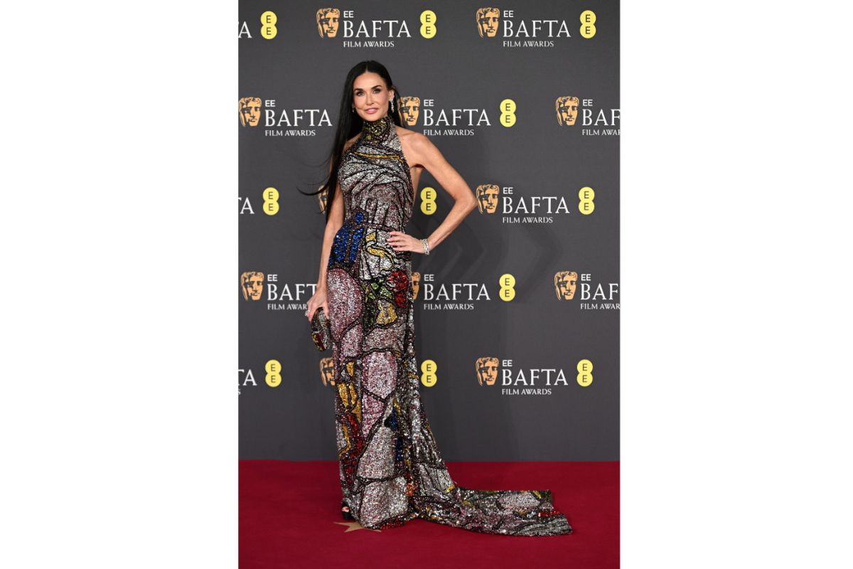 Demi Moore In McQueen At The BAFTA Awards