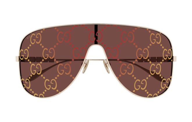 Gucci Eyewear – Fall Winter 2023: Slim Metal Frames With Tiny Cubes On The Temples