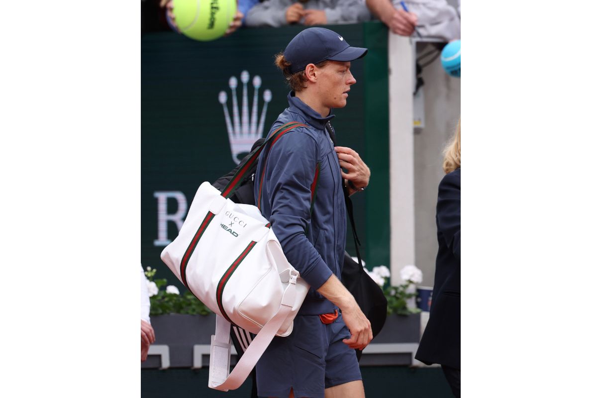 Gucci Teams Up With Head For Jannik Sinner’s New Duffle Bag Debuting At Roland Garros