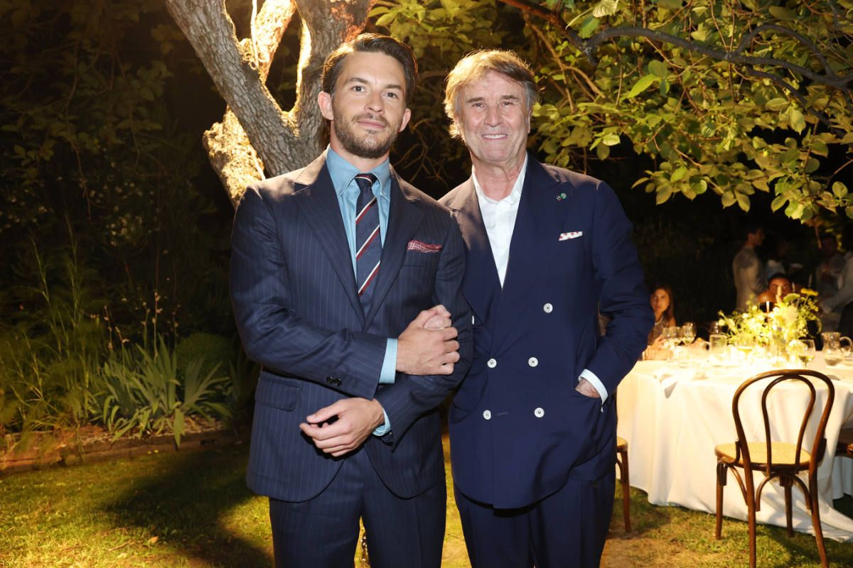 Taron Egerton And Jonathan Bailey At The Dinner Of Brunello Cucinelli In Florence