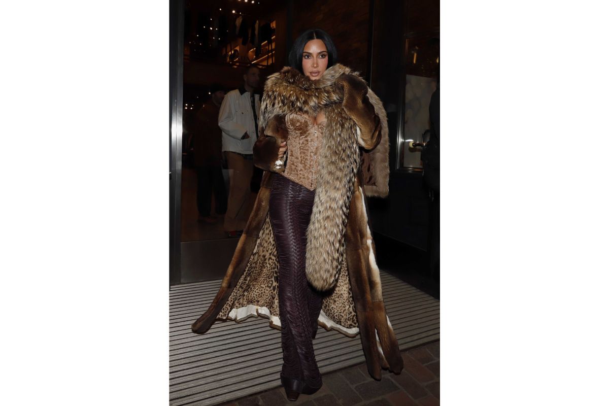 Kim Kardashian’s Roberto Cavalli Archive Winter Statement In Aspen