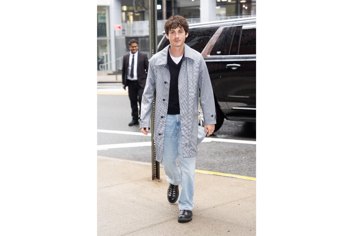 Logan Lerman Wears Dunhill In New York