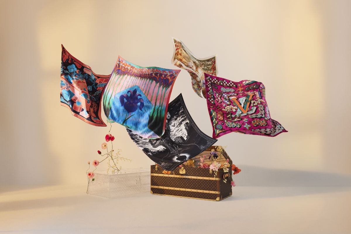 Louis Vuitton Presents LV Art Silk Squares, A New Collection Of Silk Scarves