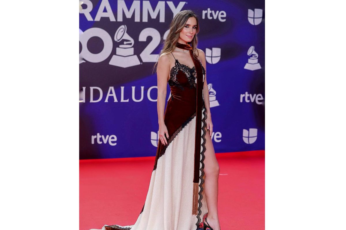 Maria Pombo In Roberto Cavalli During The 2023 Latin Grammys