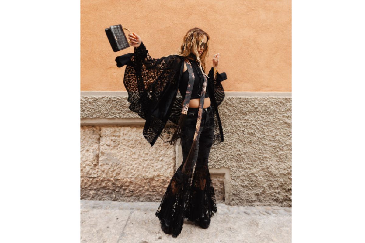 Rita Ora In Roberto Cavalli Fall-Winter 2023/24 In Verona