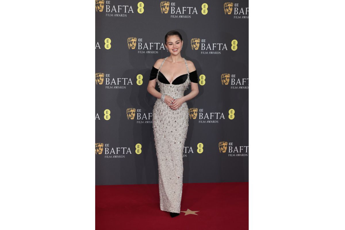 Selena Gomez In Custom Schiaparelli Haute Couture At The 78th BAFTA