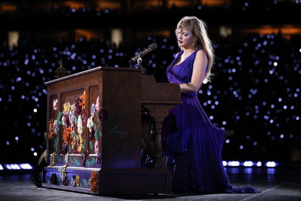 Taylor Swift In Custom Roberto Cavalli Couture During "The Eras Tour"