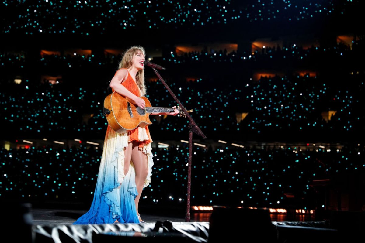 Taylor Swift In Roberto Cavalli During "The Eras Tour" In New Orleans, LA