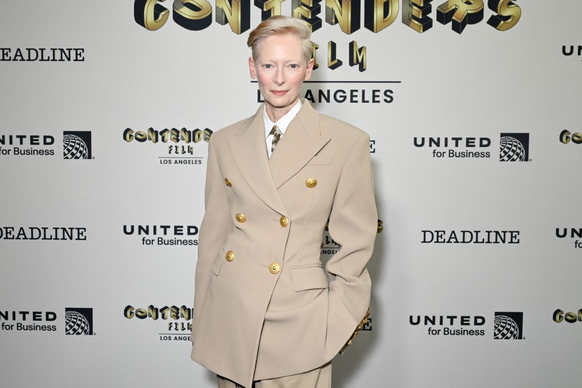 Tilda Swinton In Schiaparelli At The 2024 Deadline Contenders Film