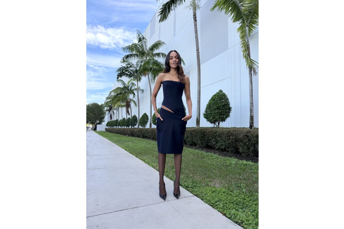 Zoe Saldaña’s Luxe McQueen Moment at ‘Avatar: Fire and Ash’ Miami