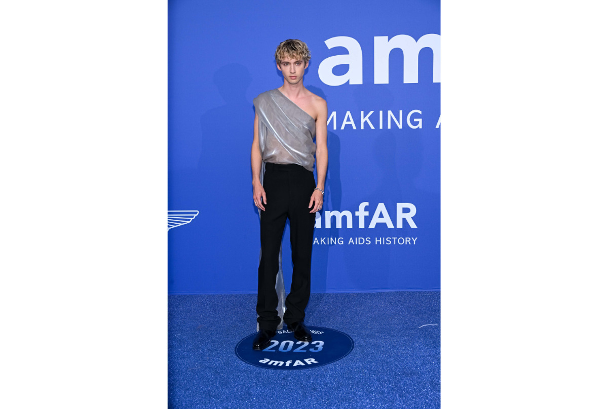 Ferragamo Troye Sivan In Ferragamo At AmfAR Gala 2023 Luxferity