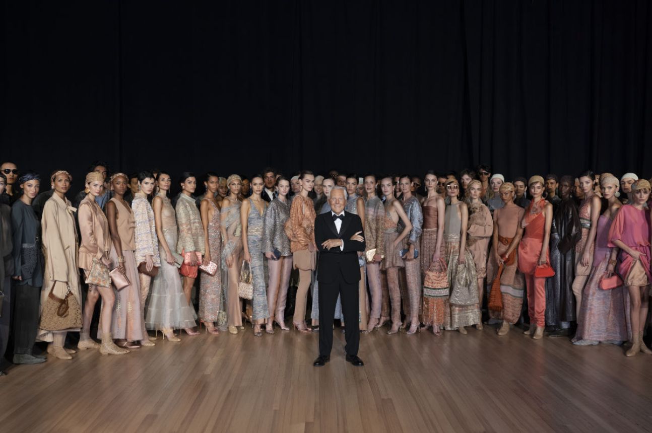 Giorgio Armani Presents His New Spring Summer 2025 Women's Collection: On A Journey