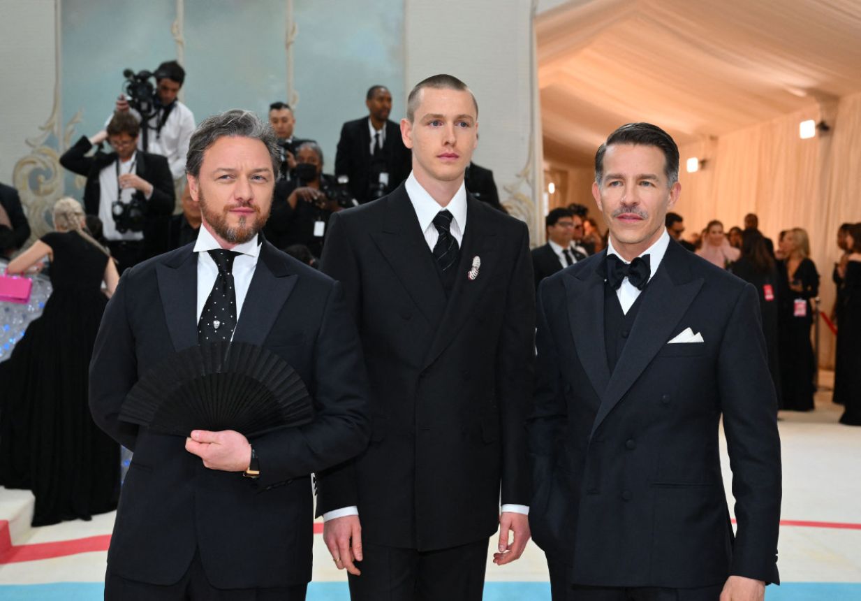 Harris Dickinson And James McAvoy In Custom Dunhill At Met Gala 2023