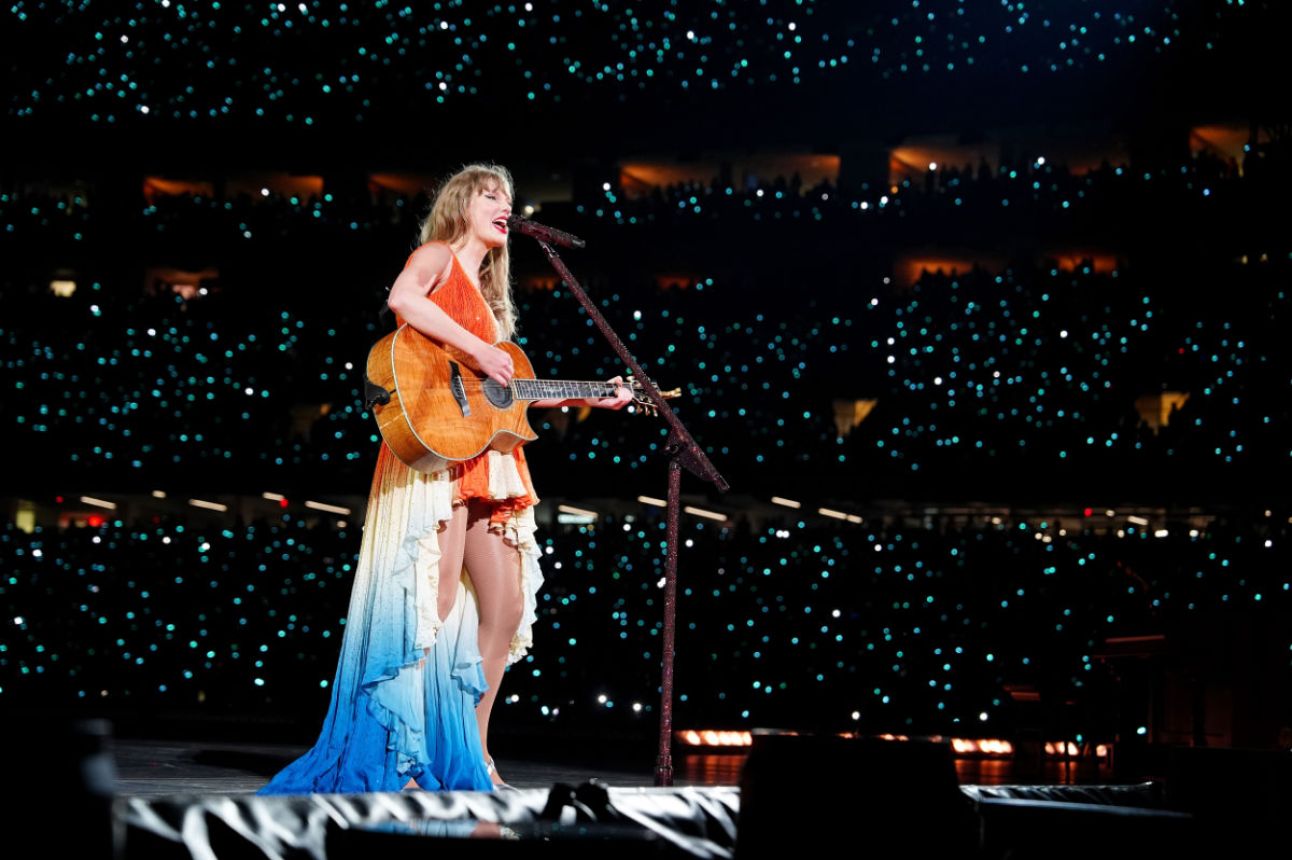 Taylor Swift In Roberto Cavalli During "The Eras Tour" In New Orleans, LA