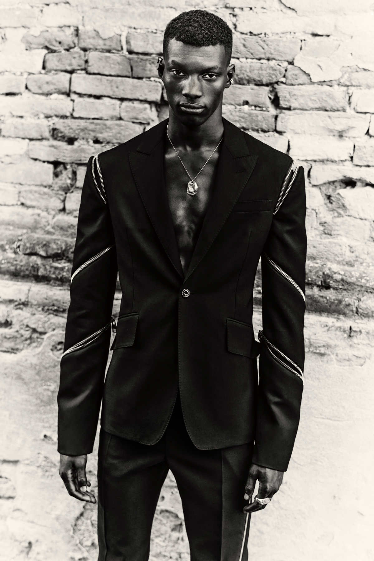ALEXANDER MCQUEEN, Slashed Double Breasted Tailored Coat