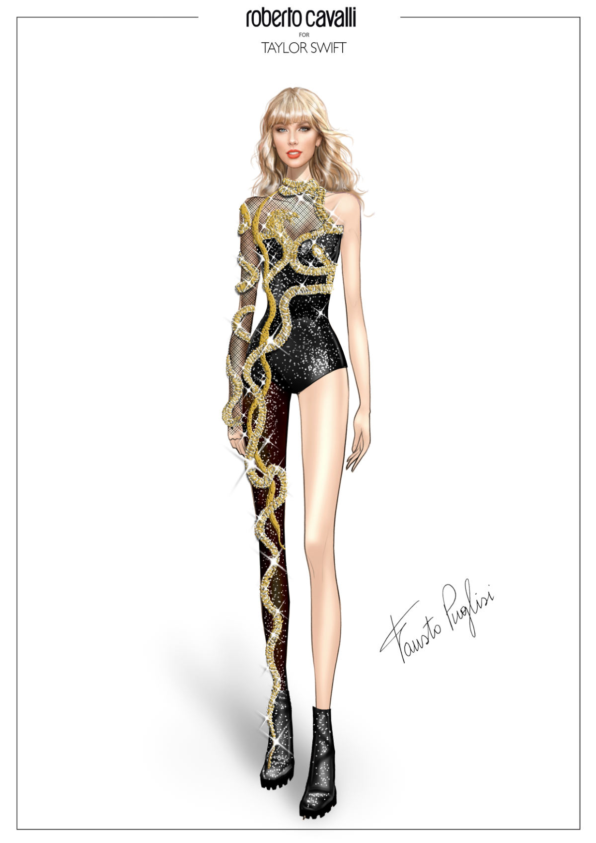 Roberto Cavalli Creates New Couture Ensembles For Taylor Swift