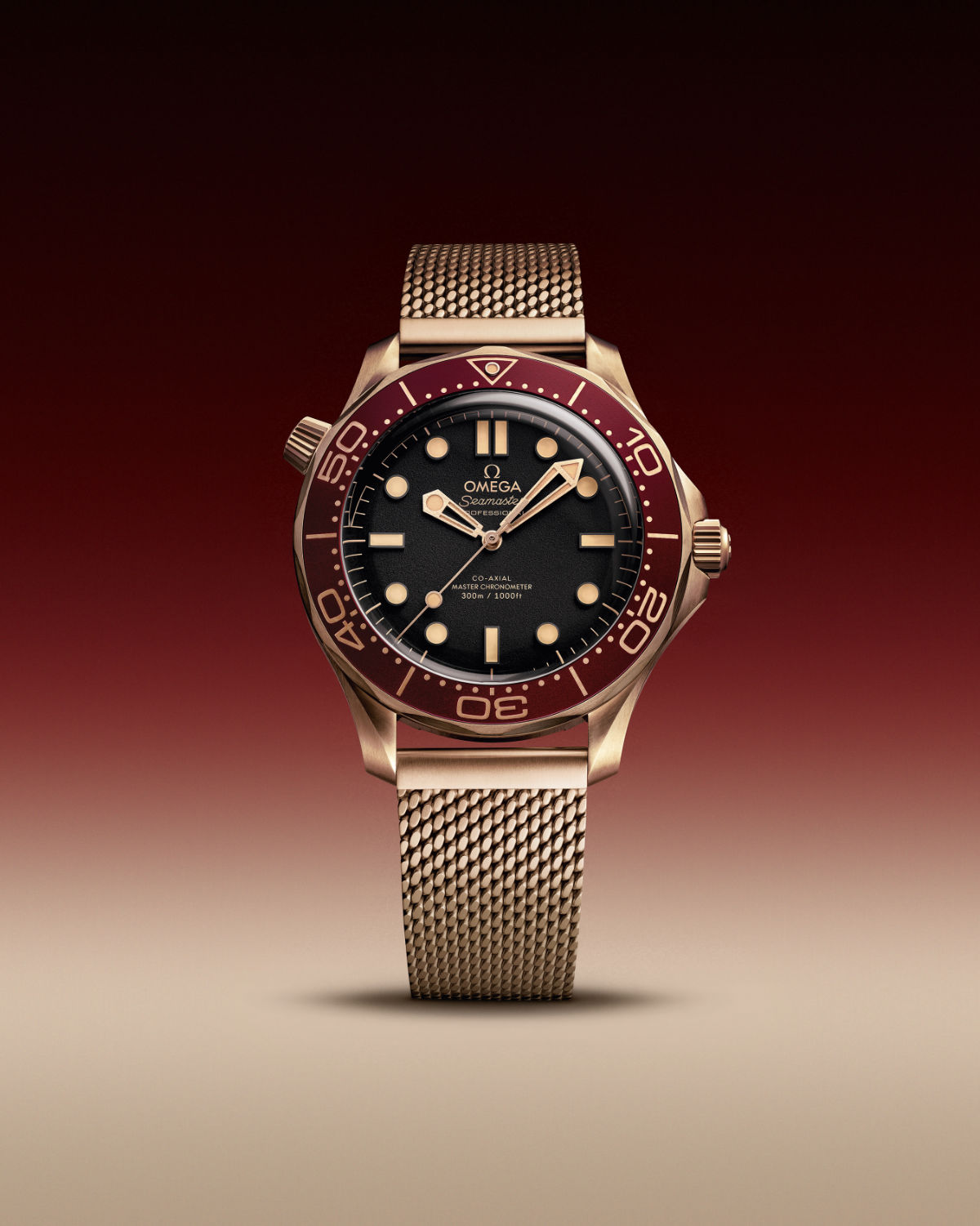 The OMEGA Seamaster Diver 300M In Bronze Gold And Burgundy