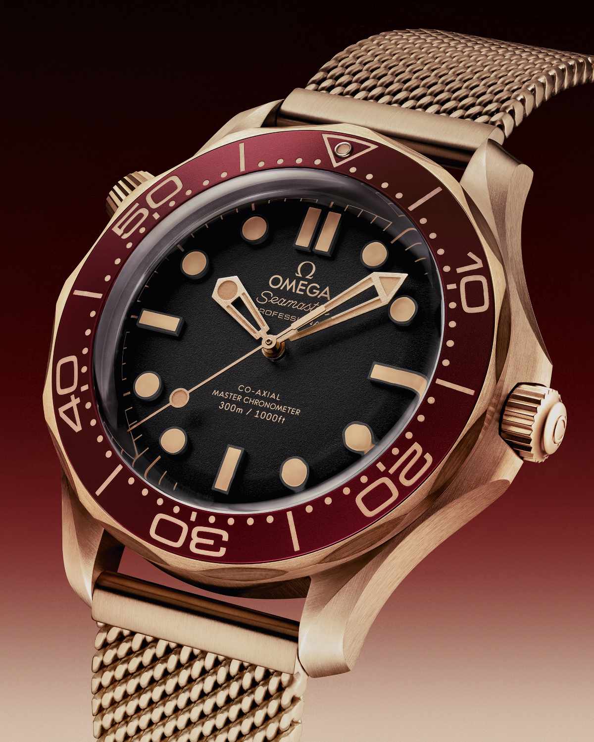 The OMEGA Seamaster Diver 300M In Bronze Gold And Burgundy