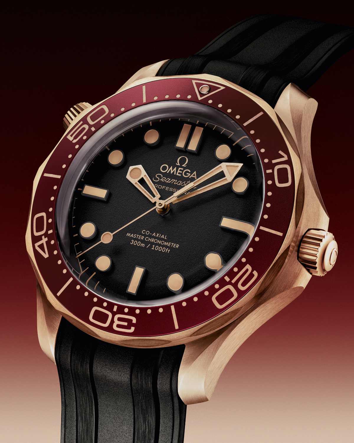 The OMEGA Seamaster Diver 300M In Bronze Gold And Burgundy