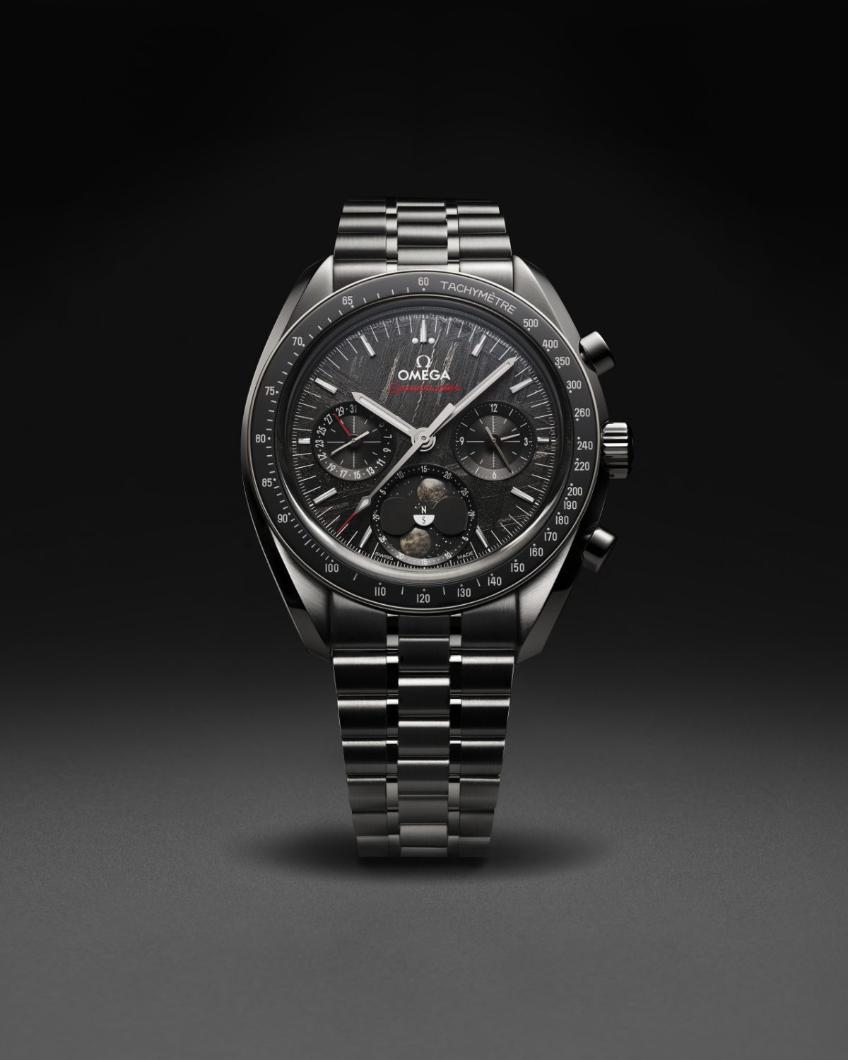 OMEGA Launches Its New Speedmaster Moonphase Meteorite