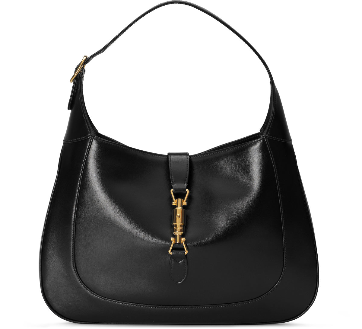 Jackie 1961 small natural grain bag in black leather