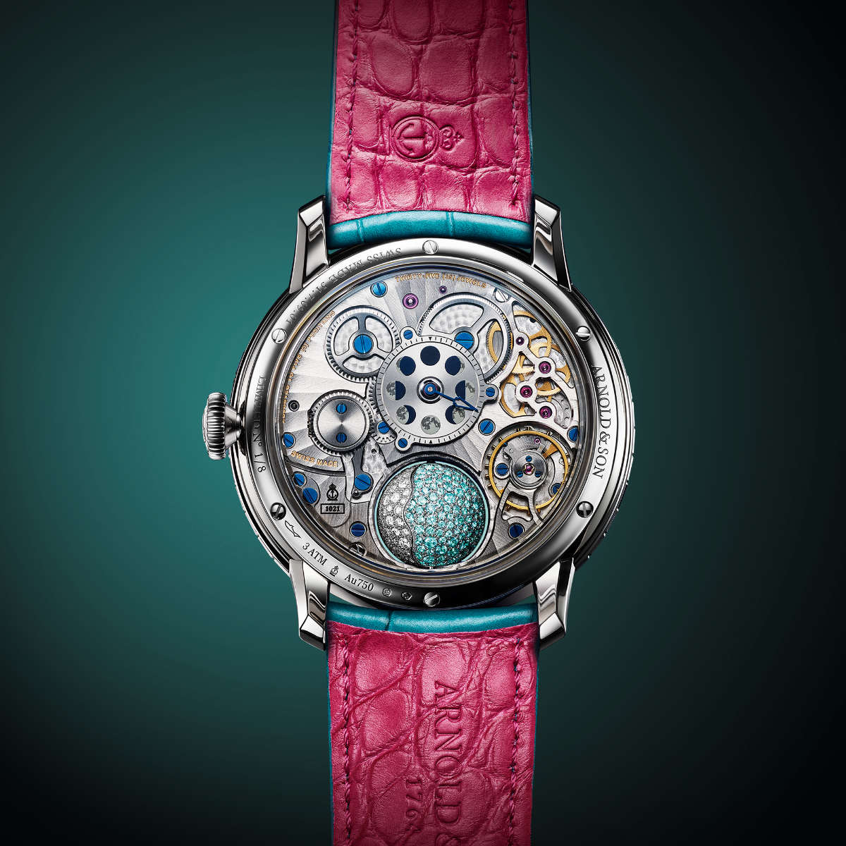 Arnold & Son Presents Its New Luna Magna Ultimate II Watch: A Lagoon-Blue Moon