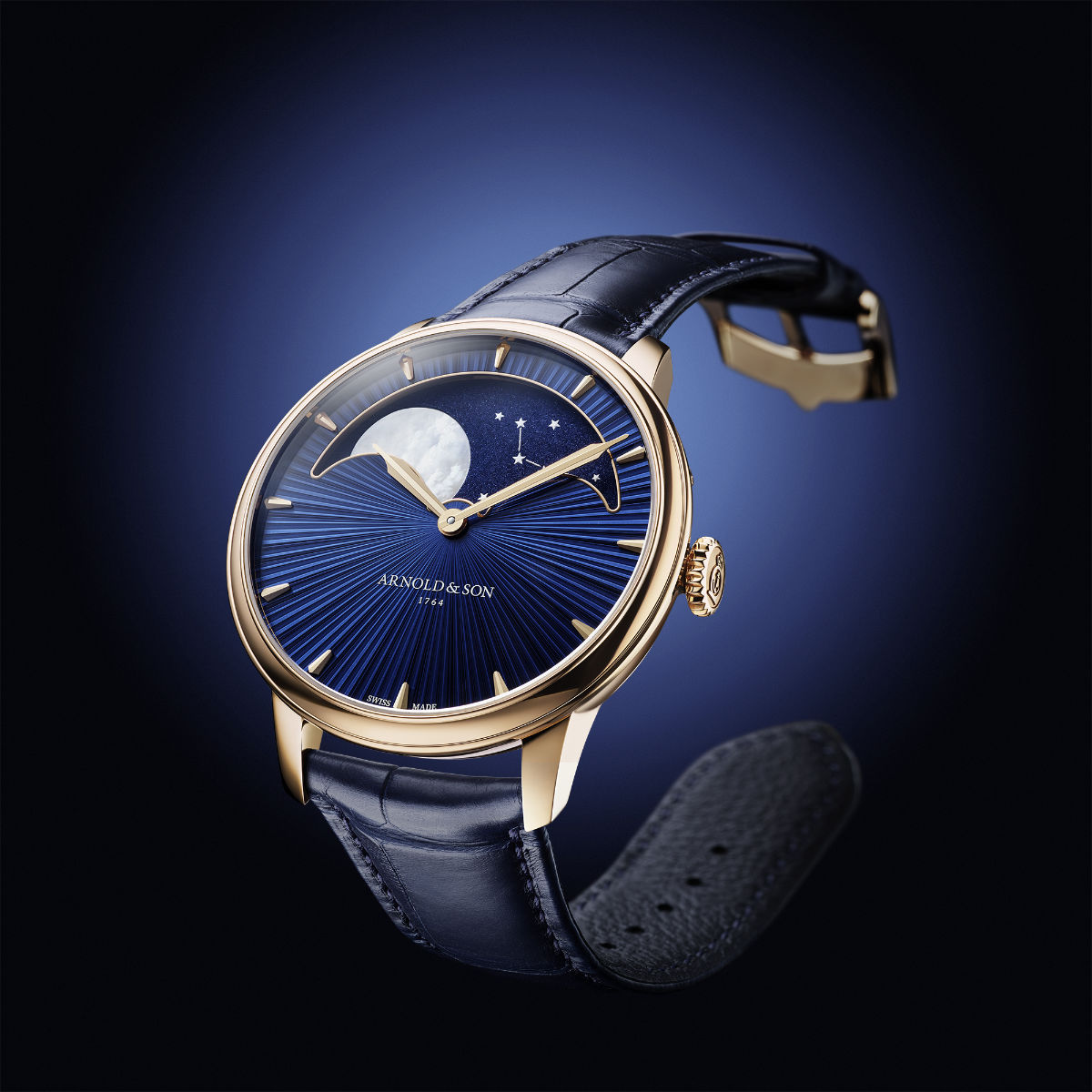 Arnold & Son Presents Its New Watches Perpetual Moon 41.5 Red Gold & Perpetual Moon 41.5 Platinum