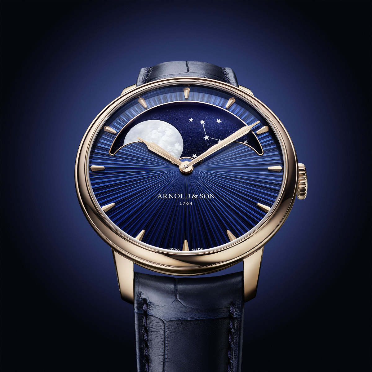 Arnold & Son Presents Its New Watches Perpetual Moon 41.5 Red Gold & Perpetual Moon 41.5 Platinum