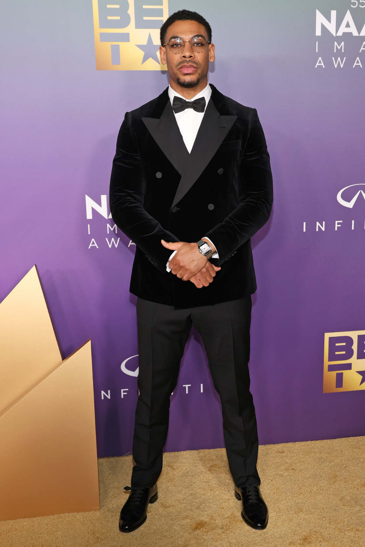 Aaron Pierre In Dunhill At The 55th NAACP Image Awards Events