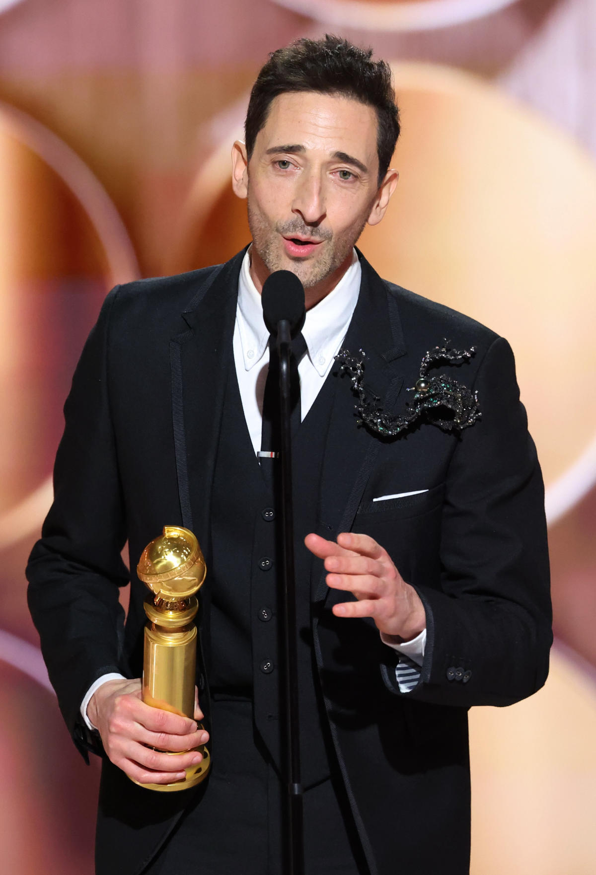 Adrien Brody In Thom Browne At The 82nd Annual Golden Globe Awards