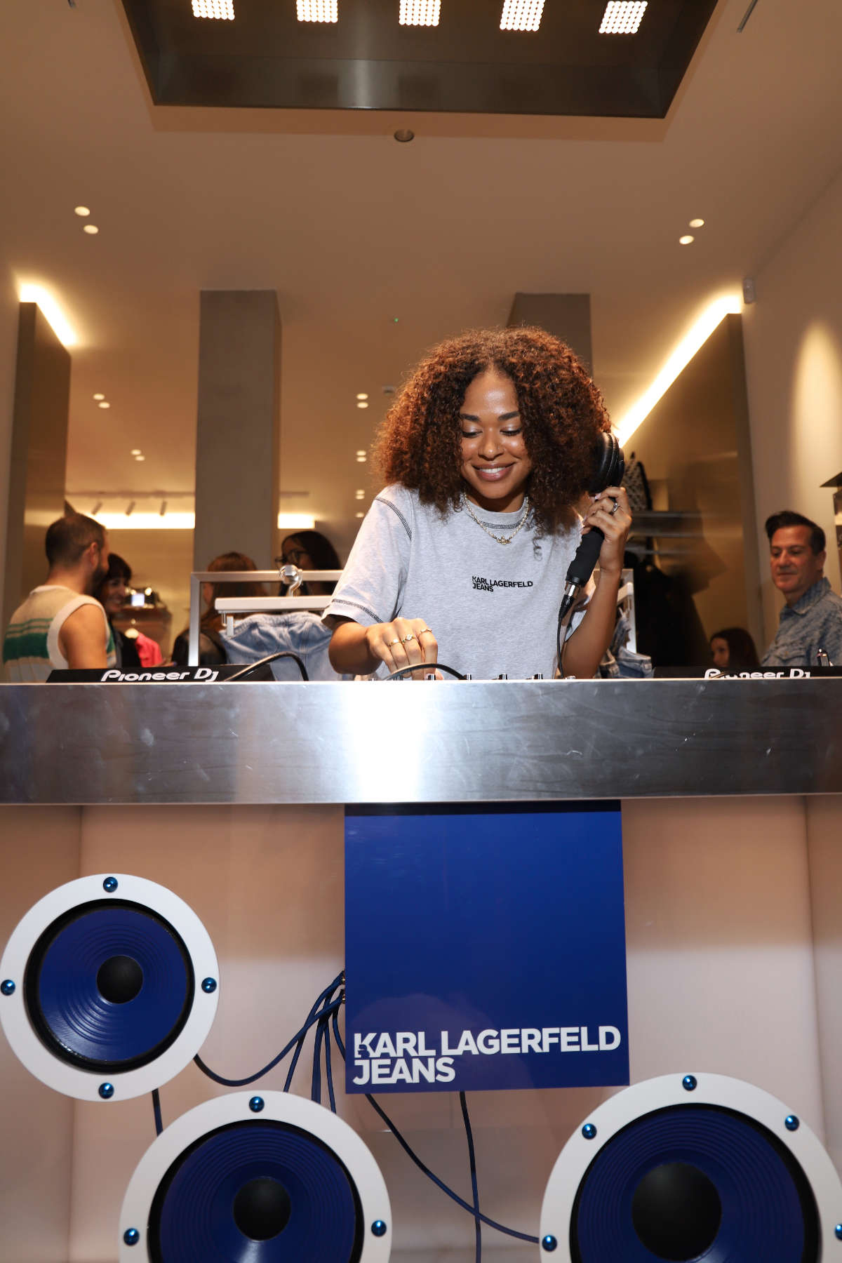 Martina Cariddi Wears Karl Lagerfeld Jeans For New Flagship Store Opening Party In Madrid