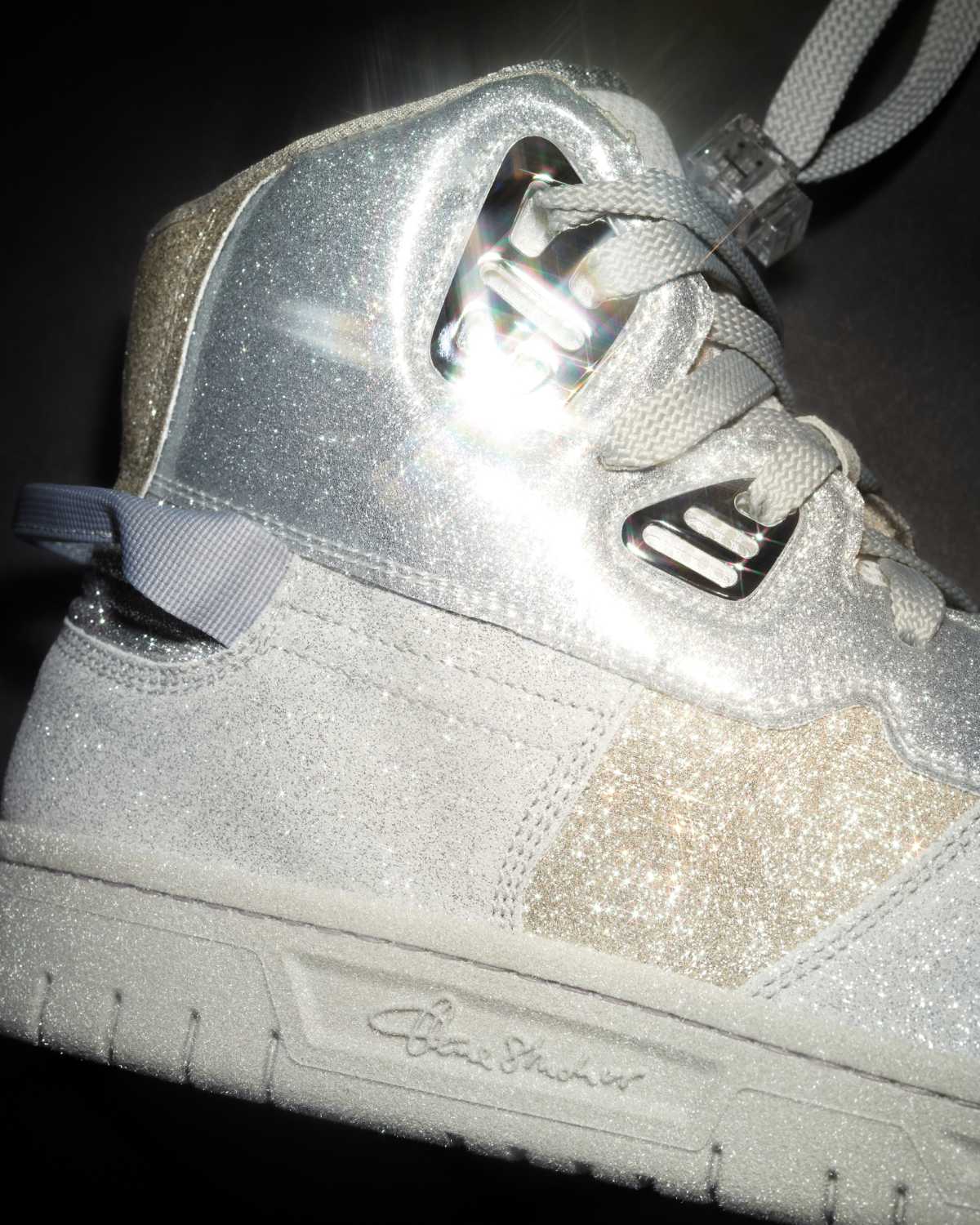 Acne Studios Presents New 08STHLM Sneaker Style In Glitter Silver