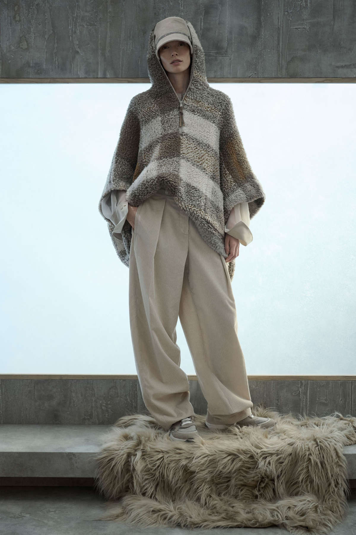 Hooded Sweater Denim Woman Brunello Cucinelli