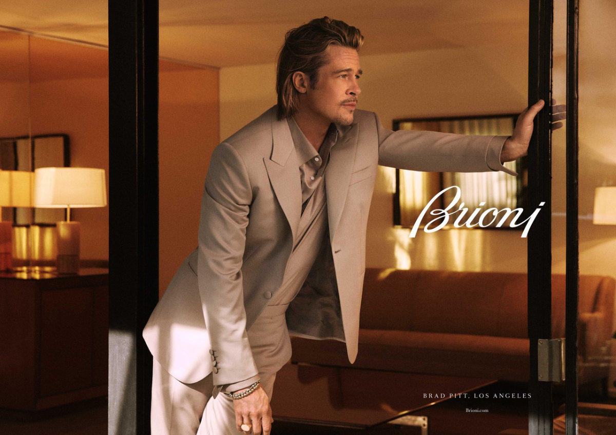 Brioni Brad Pitt 2021 Magazine Ad