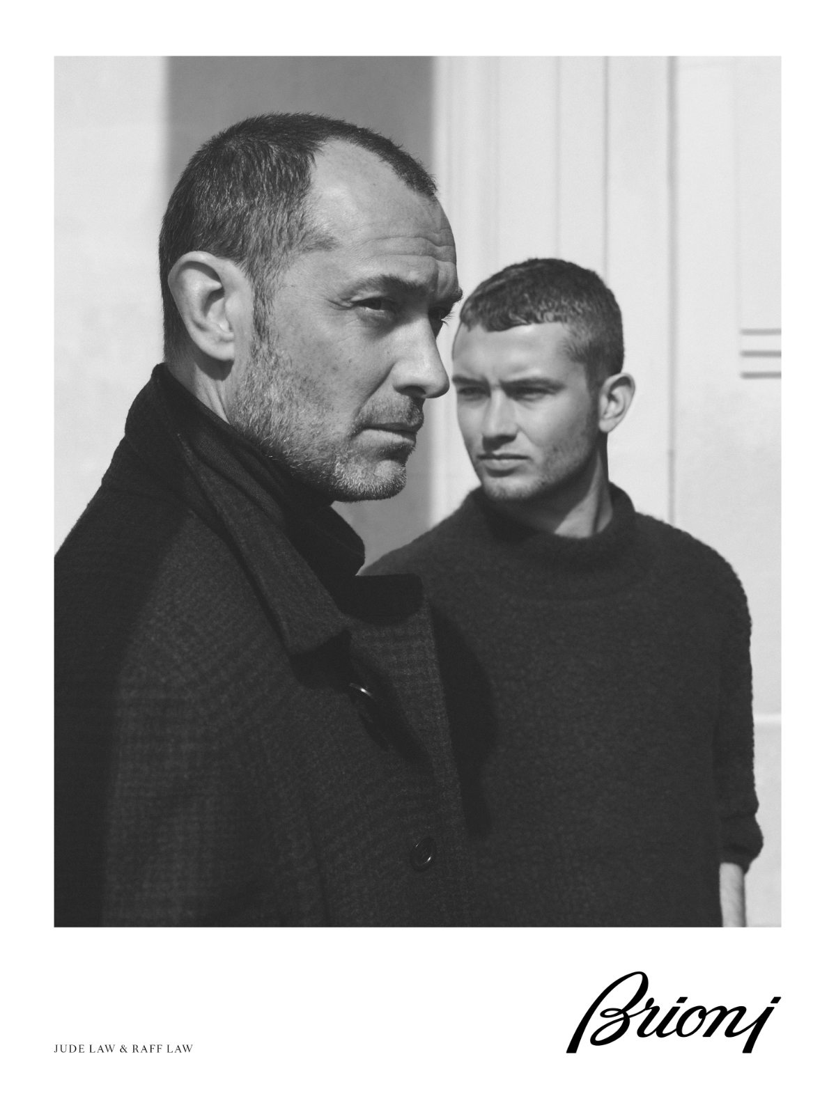 Brioni Presents Its New Fall/Winter 2022 Campaign Featuring Jude Law And Raff Law