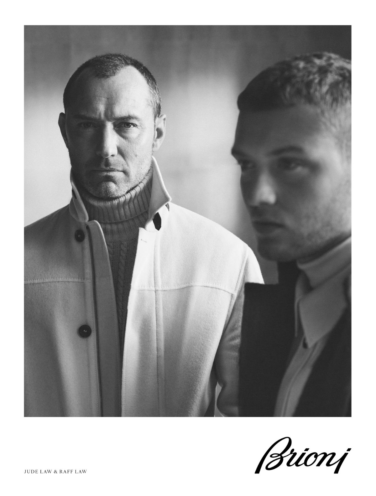 Brioni Presents Its New Fall/Winter 2022 Campaign Featuring Jude Law And Raff Law