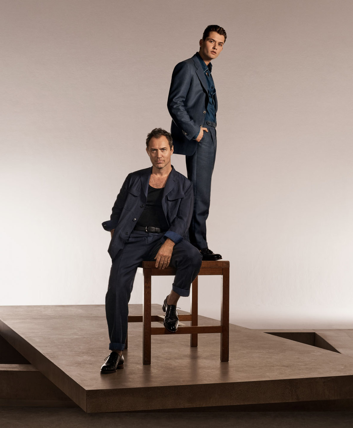 Brioni Introduces New Spring/Summer 2022 Campaign Featuring Jude Law And Raff Law