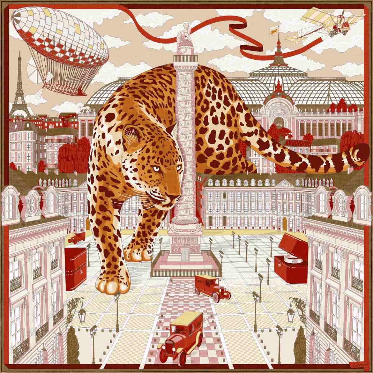 Cartier When Cartier Scarves Tell The Story Of The Panther