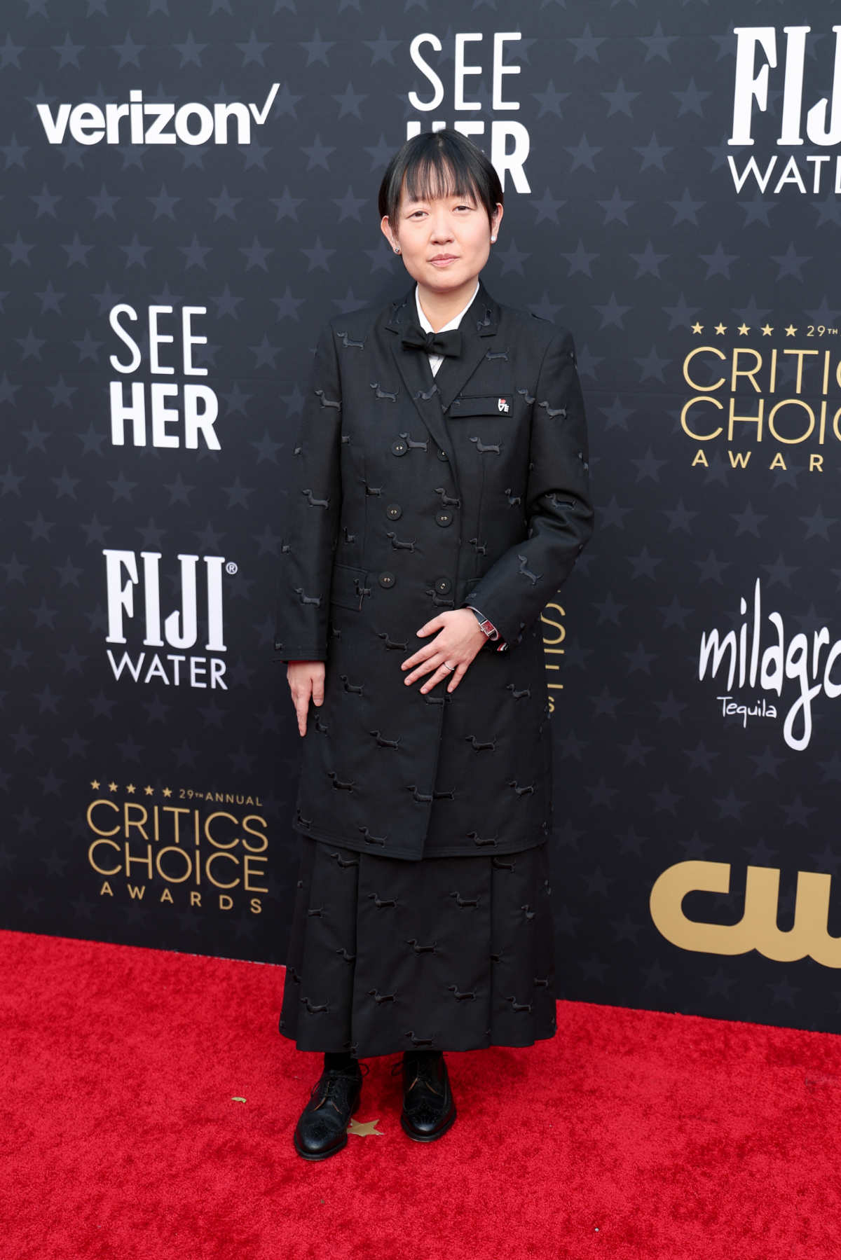 Celebrities In Thom Browne At The 29th Annual Critics Choice Awards