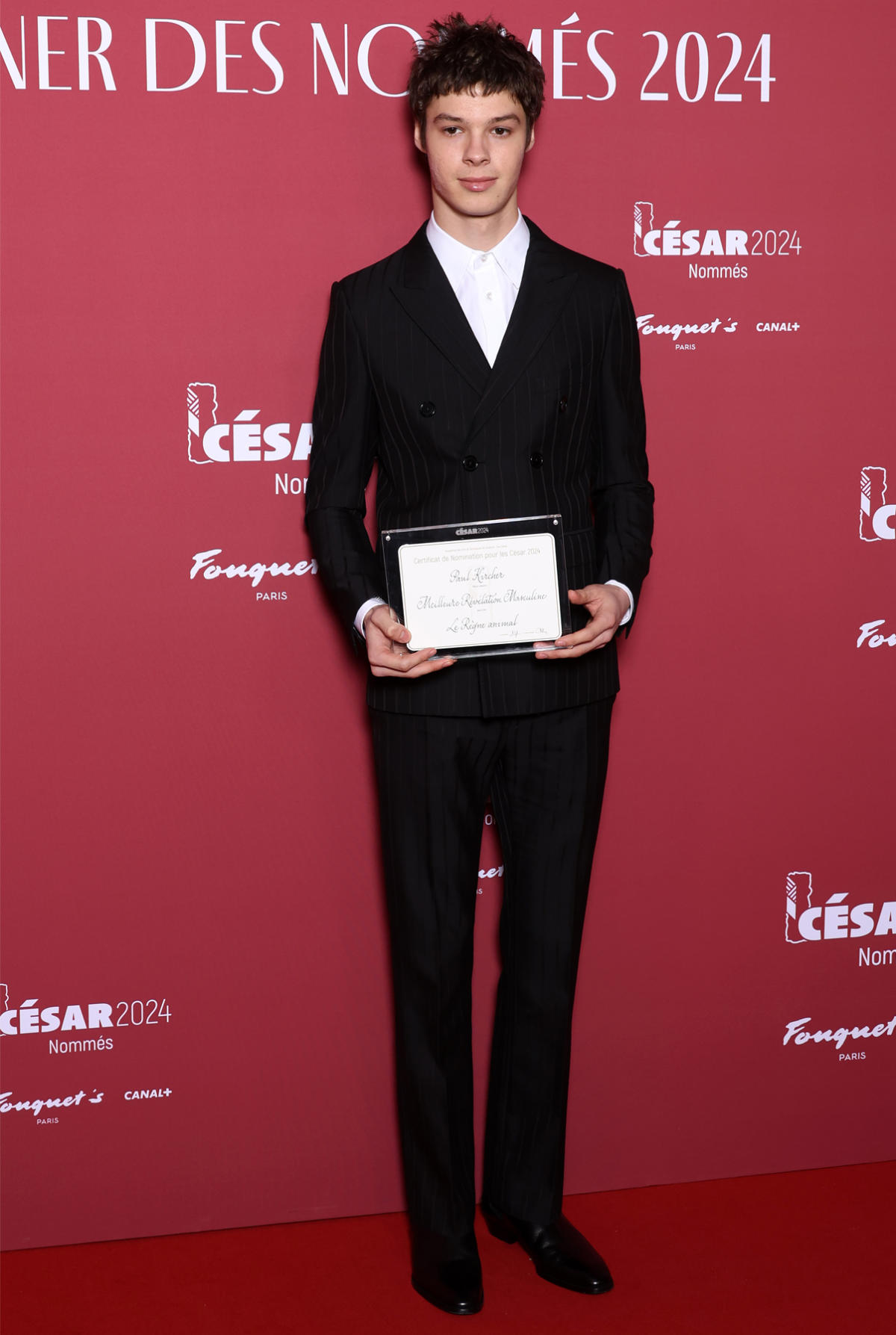 Paul Kircher In Celine Homme At The César Awards Nominees Dinner