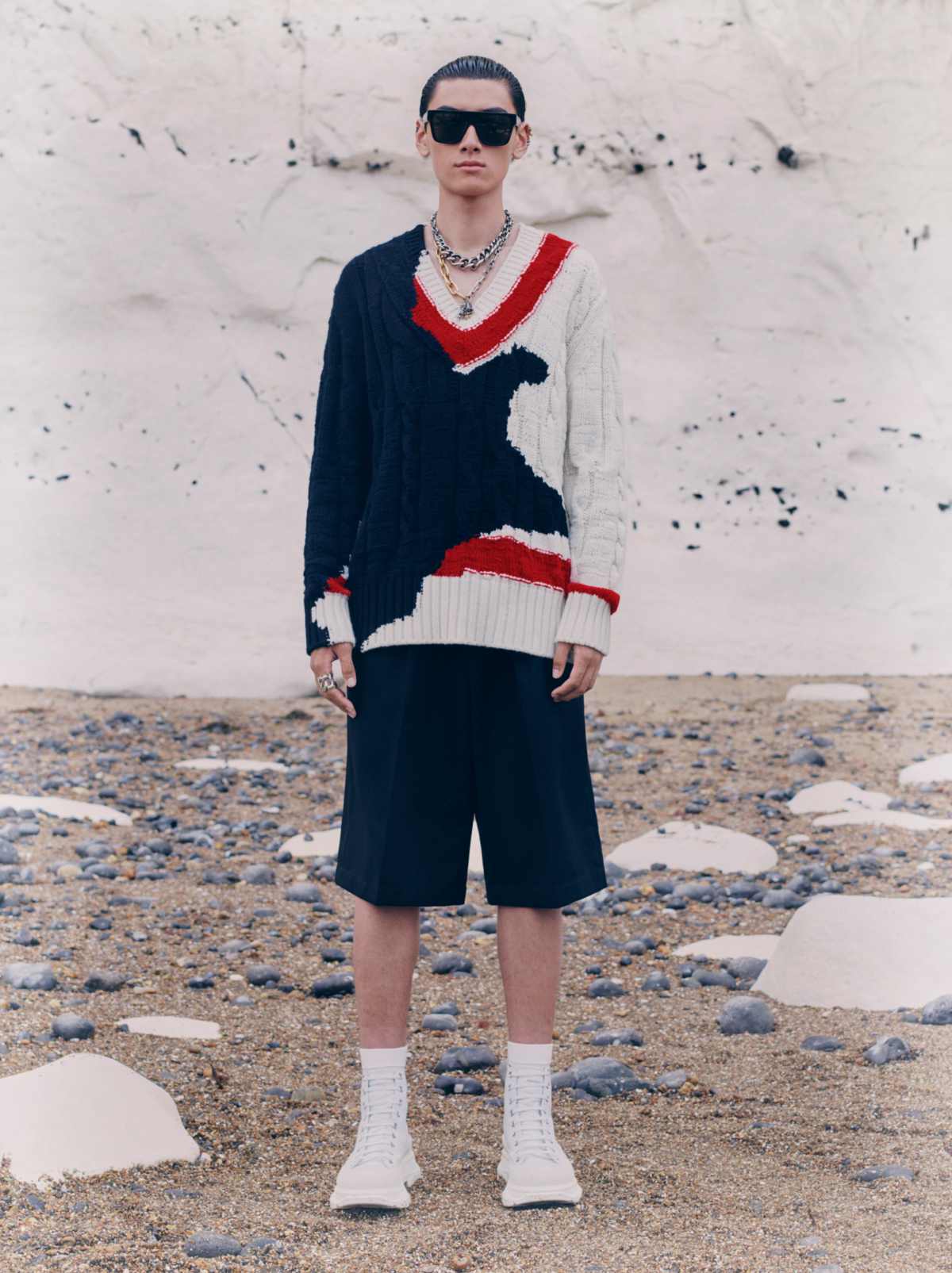 Alexander McQueen Presents New Ideas With Its Hybrid Knitwear