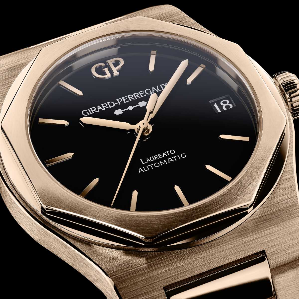 Girard-Perregaux Laureato 42mm Pink Gold & Onyx: A Symphony Of Shapes And Sumptuous Hues