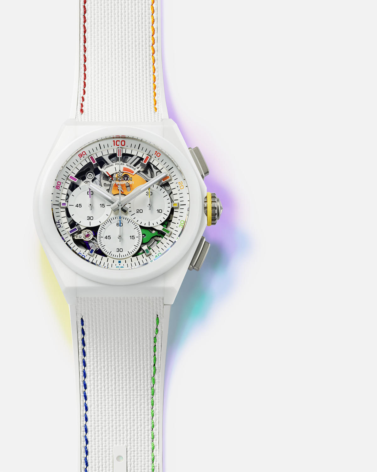 A Brightly Chromatic Expression Of The High-frequency Chronograph In The Defy 21 Chroma