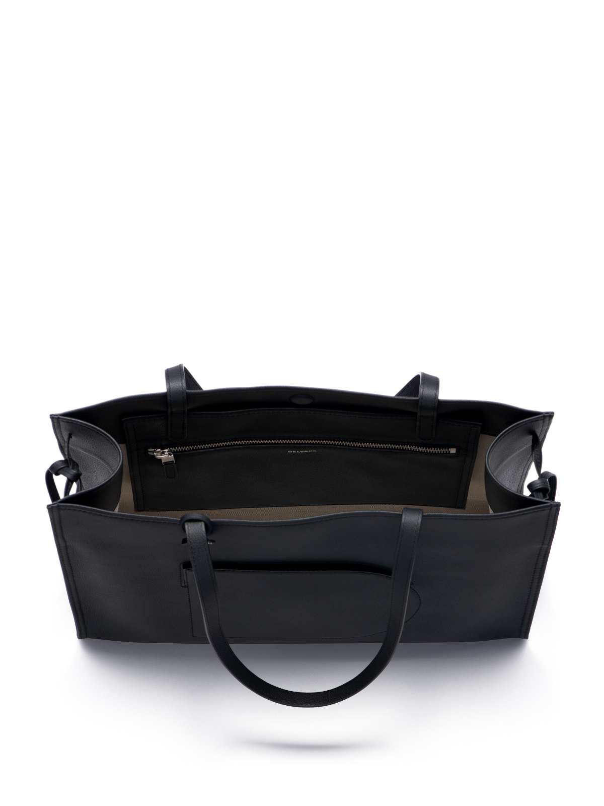 Delvaux East West Leather Tote Bag