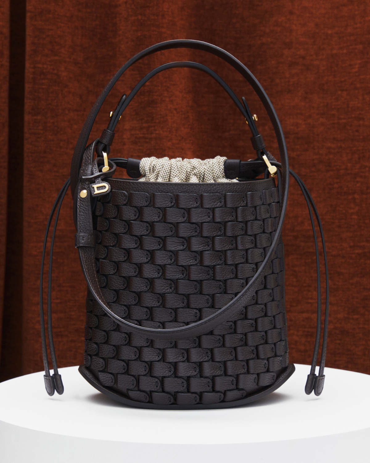 Delvaux Tempête Leather Mini Handbag in Black