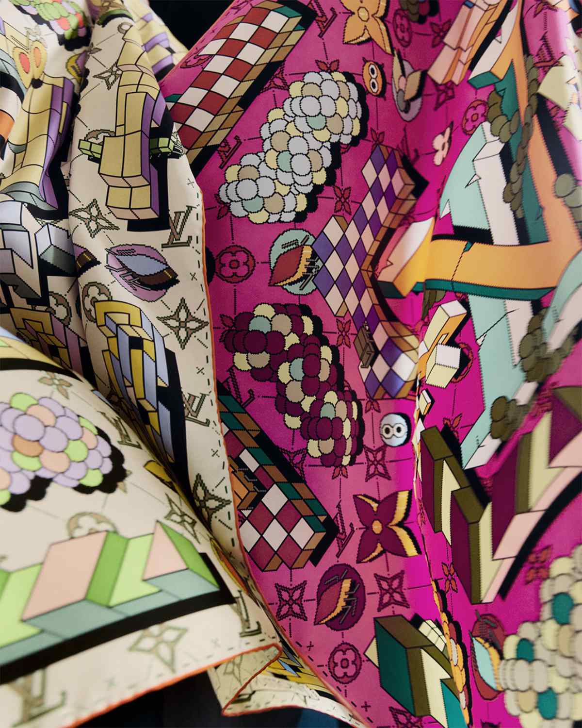 Louis Vuitton Presents LV Art Silk Squares, A New Collection Of Silk Scarves