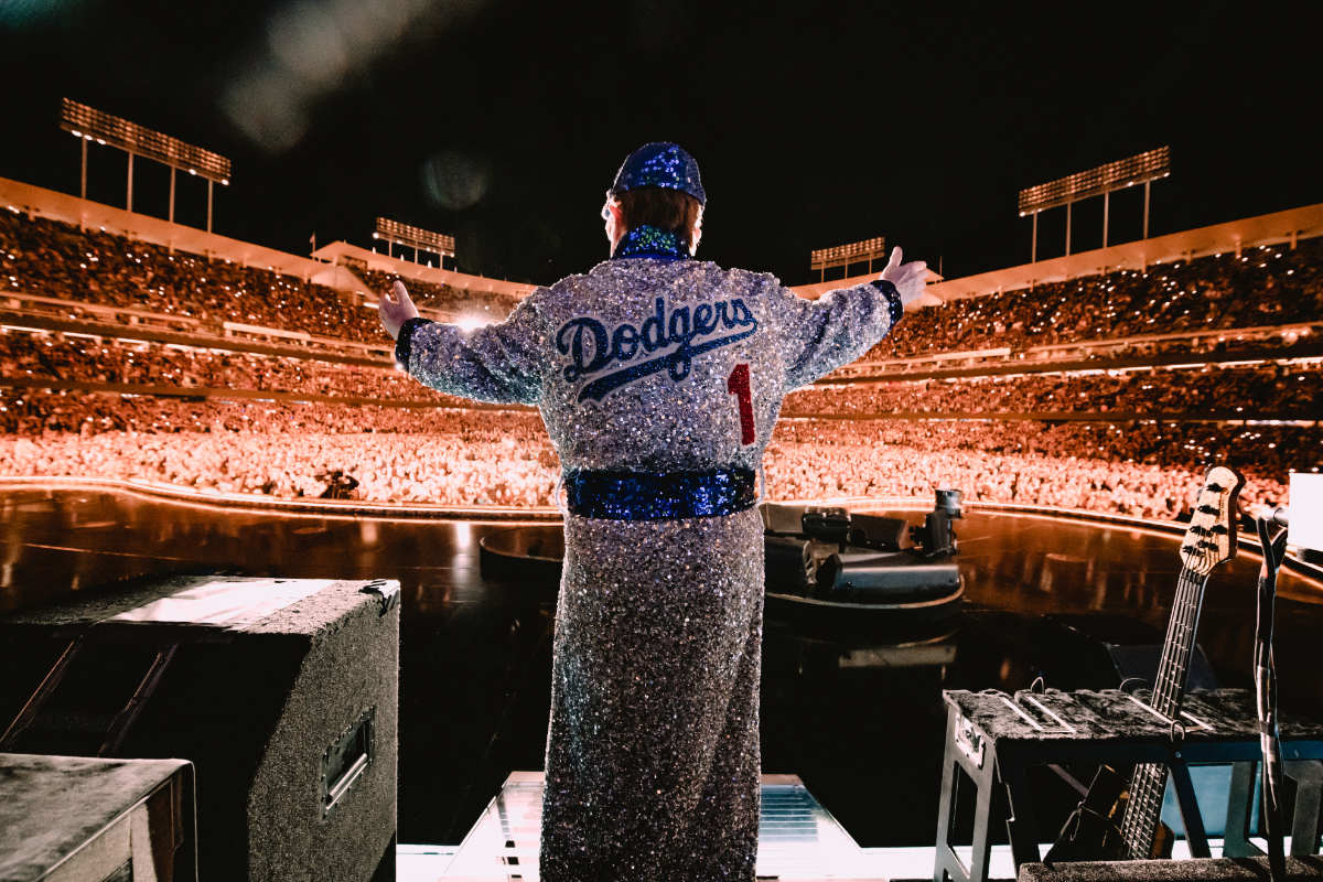 Elton John In Gucci To Perform At The Dodger Stadium