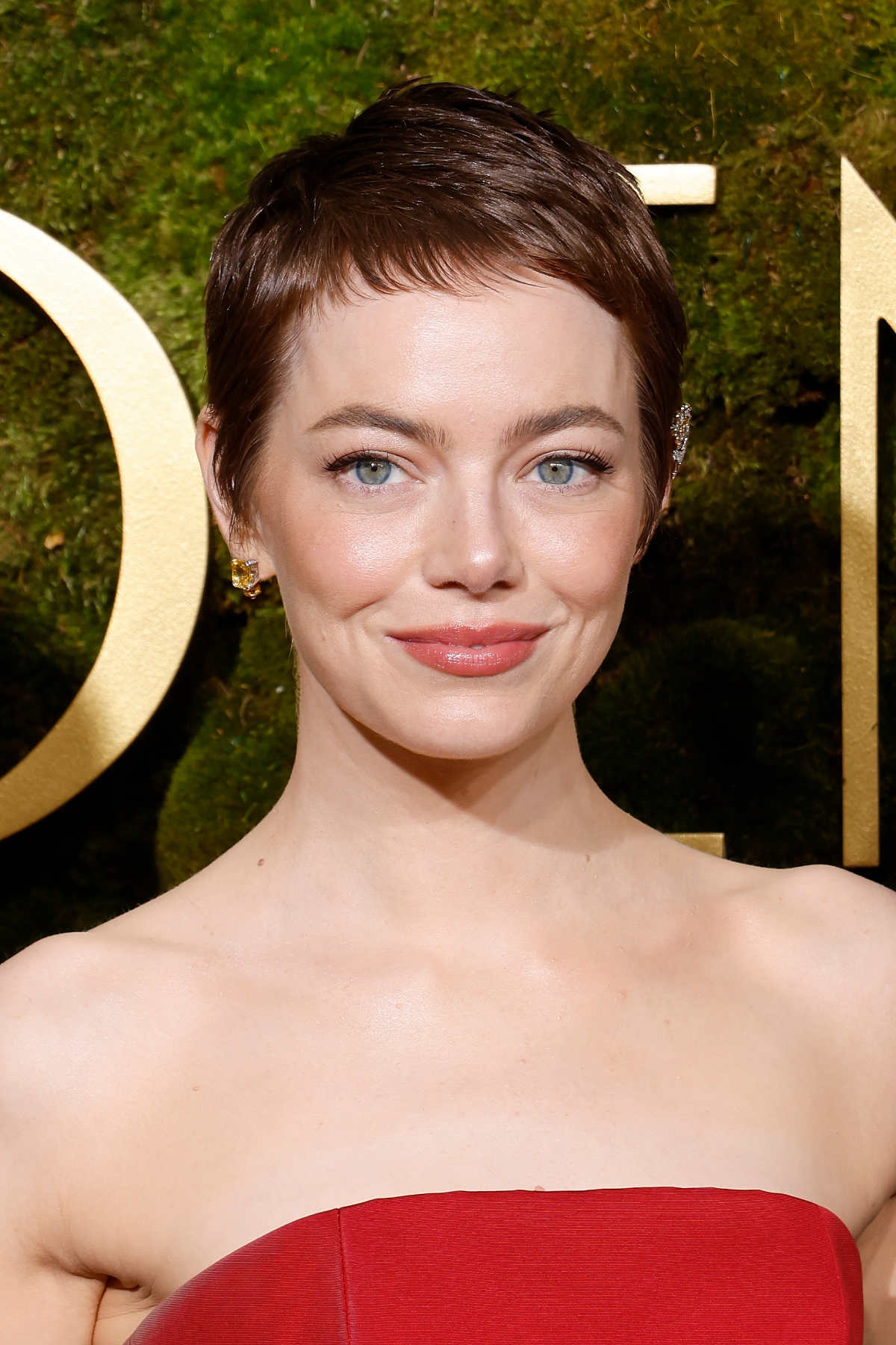 Emma Stone In Custom Louis Vuitton At The 82nd Golden Globe Awards